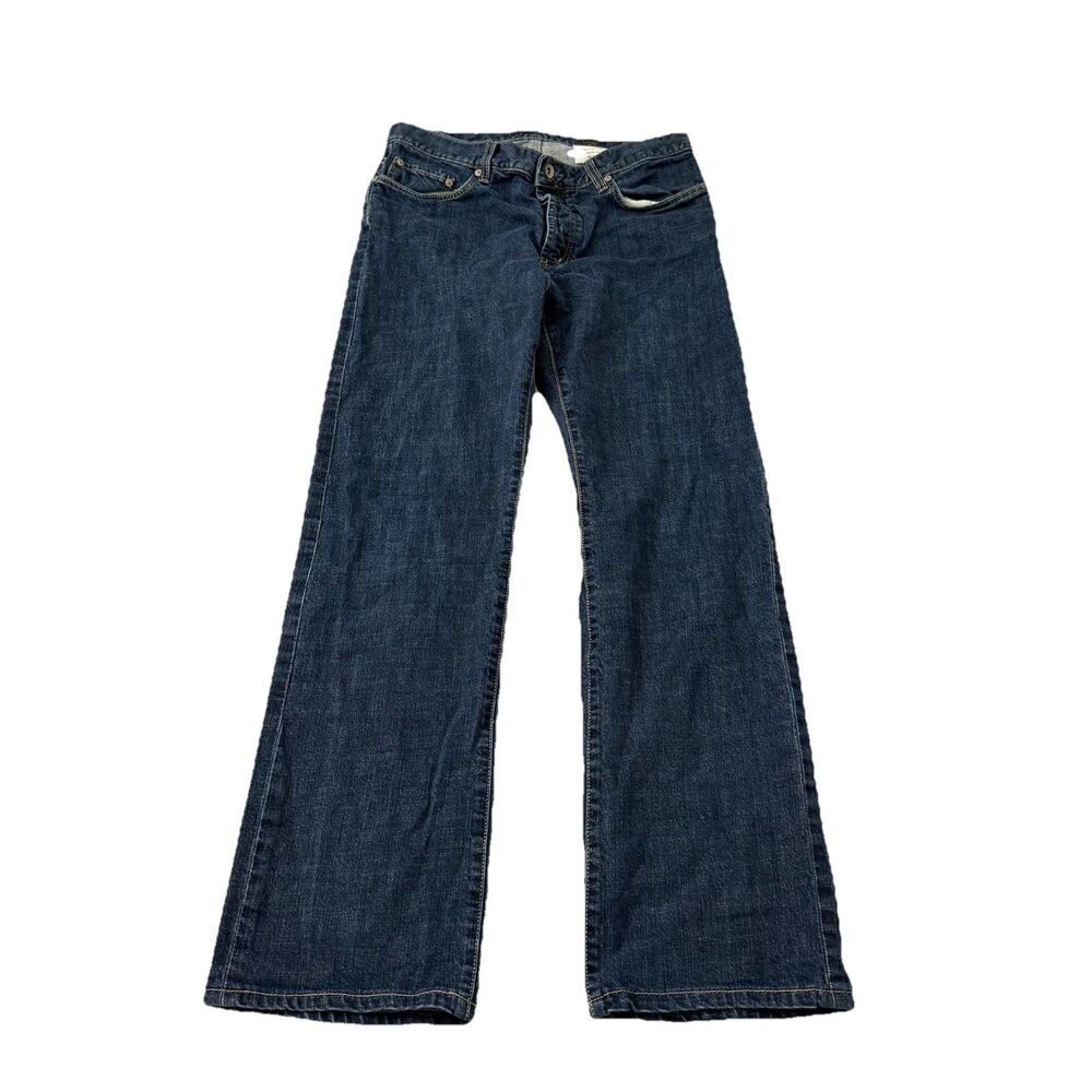 John Varvatos USA Jeans Mens 32 x 30 Blue Relaxed Straight Button Fly Stretch